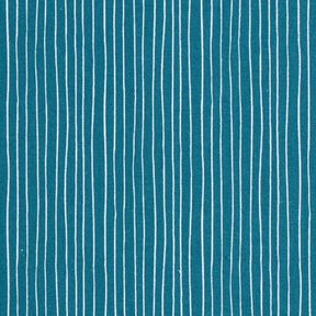 Tissu en coton Cretonne Lignes délicates – bleu/blanc, 