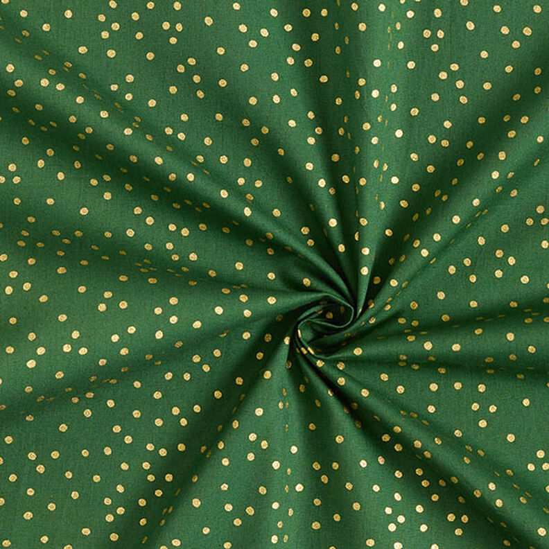 Tissu en coton Popeline Petits points – vert/or,  image number 3