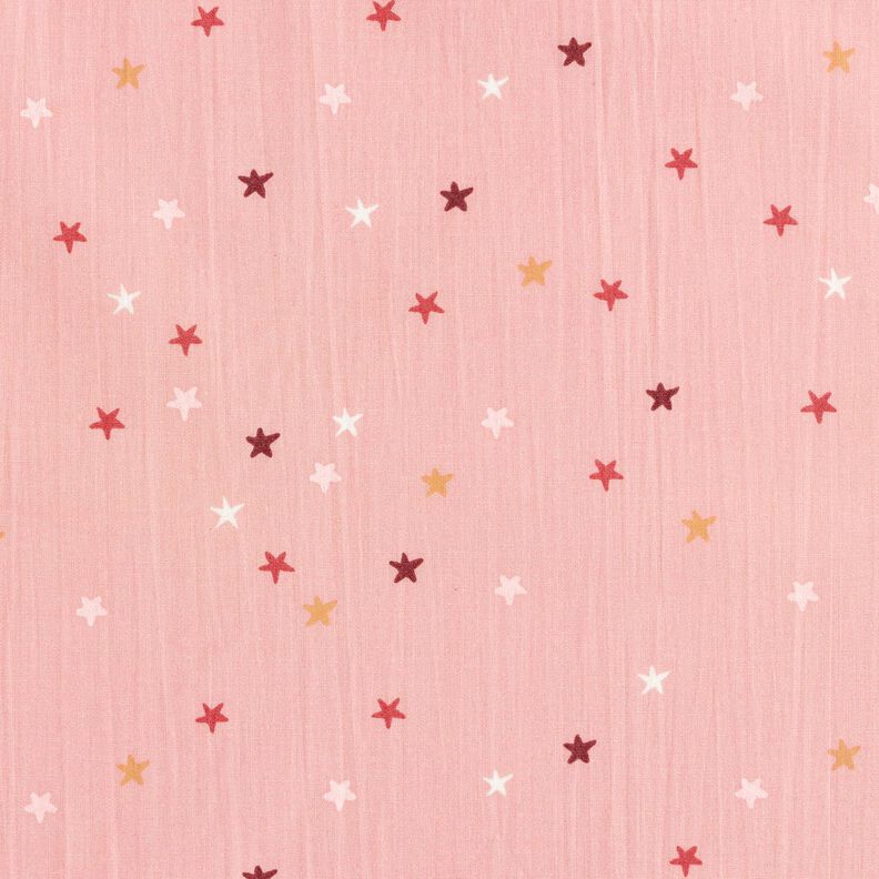 Popeline coton Petites étoiles – vieux rose clair,  image number 1