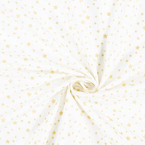 Tissu en coton Cretonne Petites étoiles scintillantes – or, 