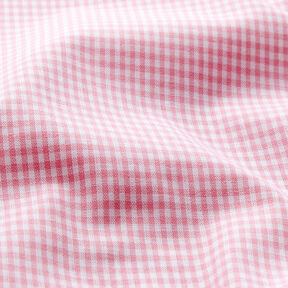 Tissu en coton Vichy à carreaux 0,2 cm – rose/blanc, 