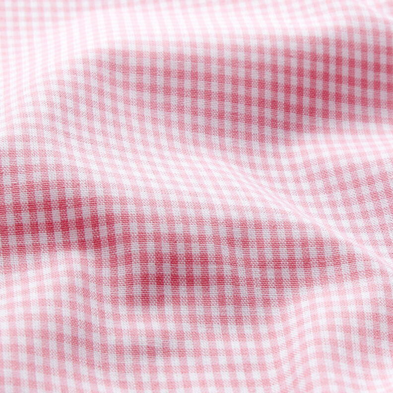 Tissu en coton Vichy à carreaux 0,2 cm – rose/blanc,  image number 2