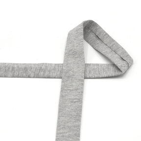 Biais Jersey coton Chiné [20 mm] – gris clair, 