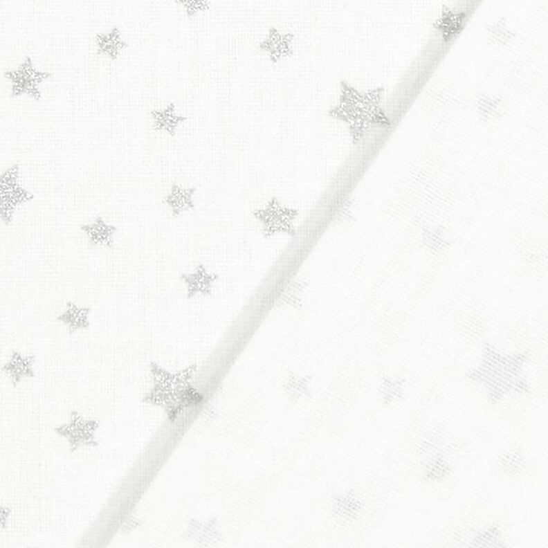 Tissu en coton Cretonne Petites étoiles scintillantes – argent,  image number 3