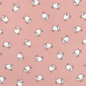 Flanelle coton Petits moutons | by Poppy – vieux rose, 