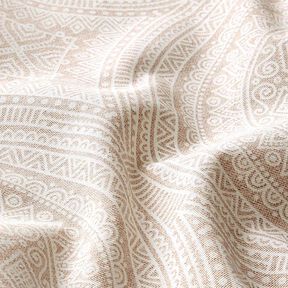 Tissu de décoration Canvas Mandala – nature/blanc, 