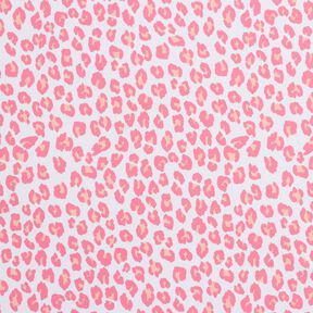 Tissu pour maillot de bain Imprimé léopard – blanc/rose, 