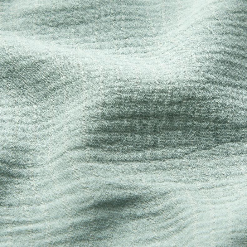 Mélange lin coton Jacquard Motif de vagues – menthe clair,  image number 2