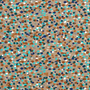 Jersey coton Confettis colorés – dune/sapin bleu, 