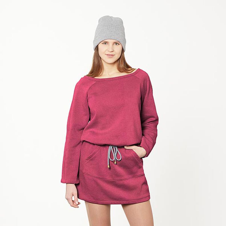 Sweatshirt gratté – framboise,  image number 7