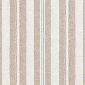 Tissu de décoration Jacquard Rayures – beige clair/sable, 