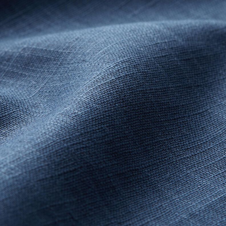 Tissu de lin en ramie mélangée medium – bleu jean,  image number 2