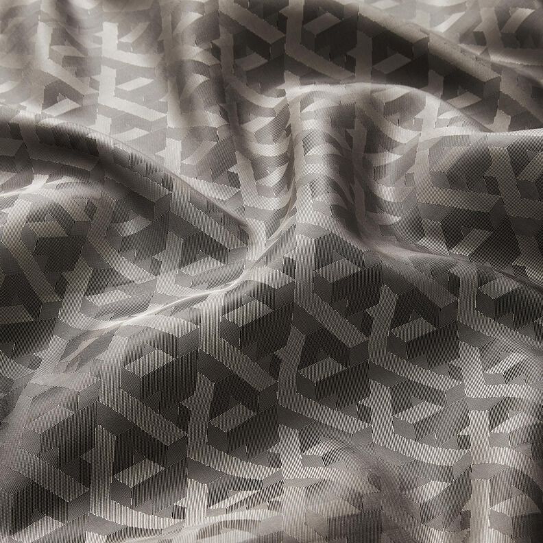 Tissu de doublure Jacquard Formes géométriques – gris,  image number 2