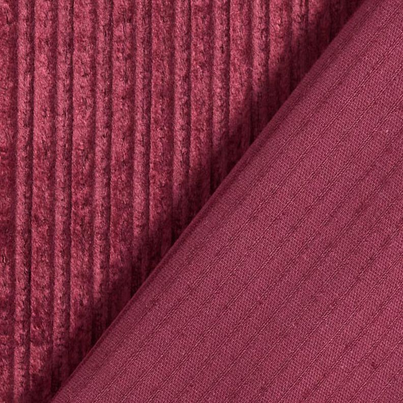 Velours côtelé stretch en coton-viscose mélangé, uni – rouge bordeaux,  image number 3