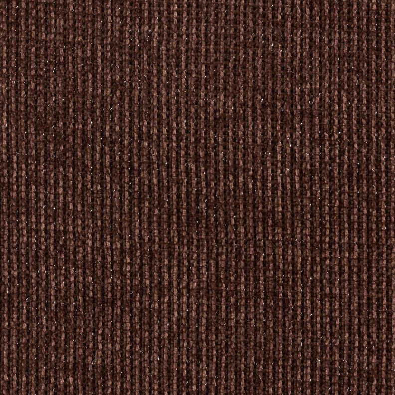 Chenille à paillettes – marron foncé/argent métallisé,  image number 1