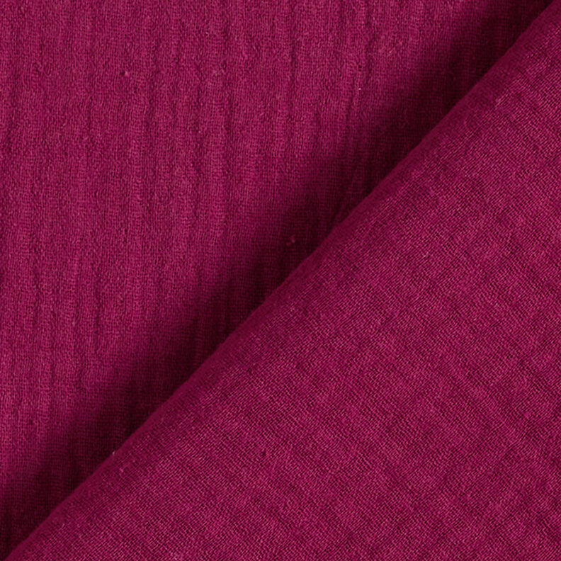 Tissu double gaze de coton – rouge bordeaux,  image number 4