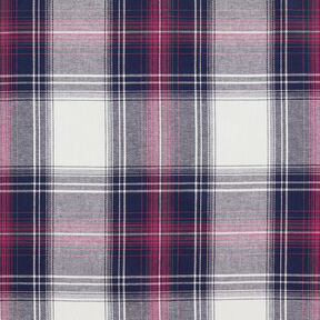 Tissu chemise en coton Carreaux écossais – rouge foncé/bleu marine, 
