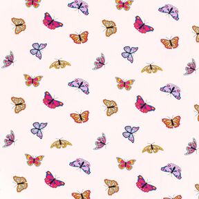 Jersey coton Papillon coloré – écru, 