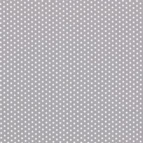 Popeline coton Petites étoiles – gris/blanc, 
