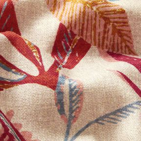 Tissu de décoration Semi-panama Flore – nature/baies, 