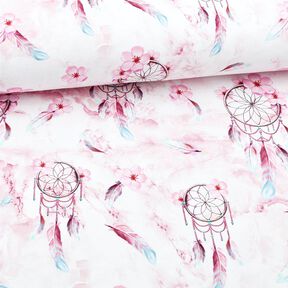 Jersey coton Attrape-rêves aspect marbre | Glitzerpüppi – rosé, 