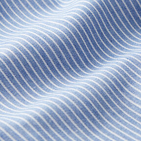 Tissu pour chemisier Coton mélangé Rayures – bleu clair/blanc, 