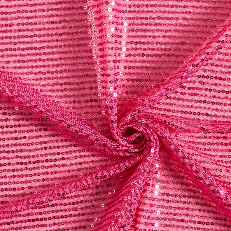 Tissu pailleté à rayures verticales – rose intense,  image number 3