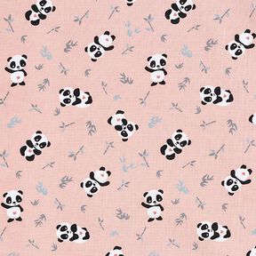 Tissu en coton Cretonne Panda câlin – rose, 