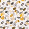 Tissu en coton Cretonne Feuilles artistiques – blanc/jaune curry,  thumbnail number 1