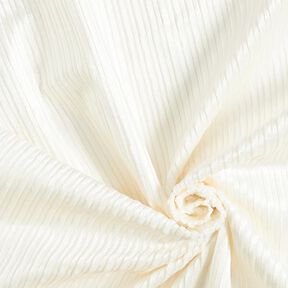 Velours côtelé stretch en coton-viscose mélangé, uni – blanc, 