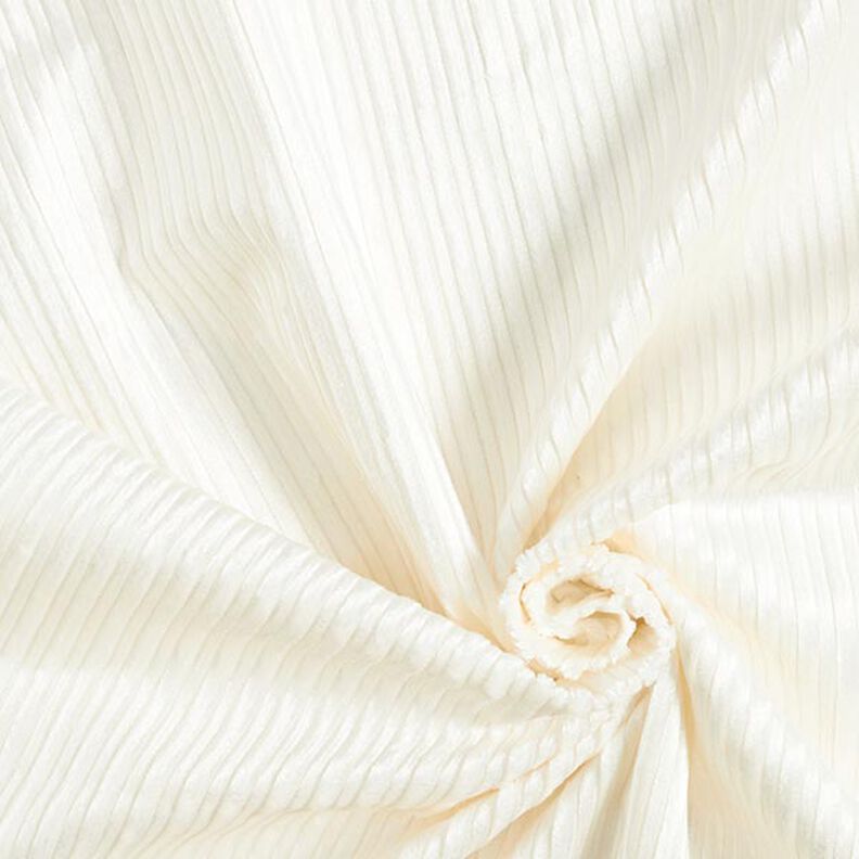 Velours côtelé stretch en coton-viscose mélangé, uni – blanc,  image number 1