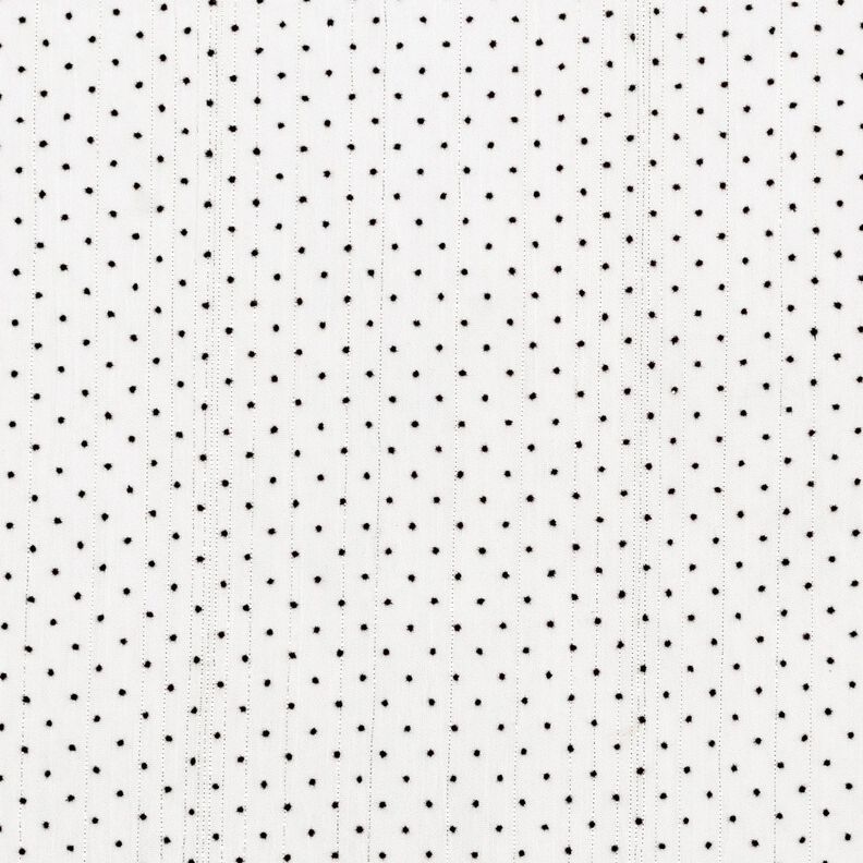 Mousseline Rayures et pois pailletés – blanc,  image number 1