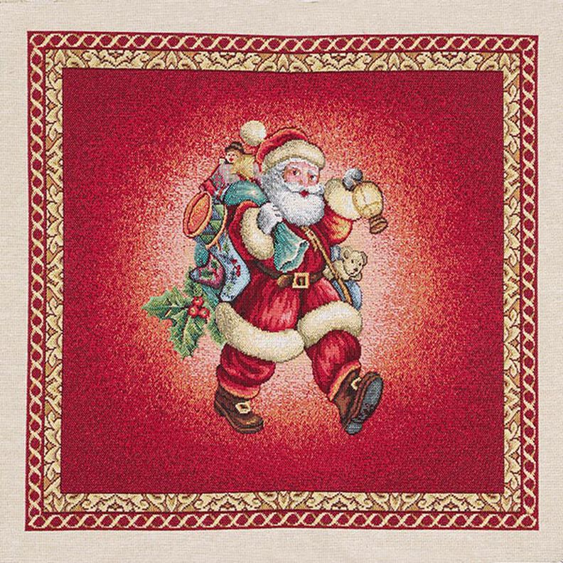 Tissu de décoration pièce Gobelin Père Noël – carmin,  image number 1