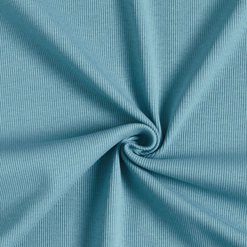 Côtes fines Jersey coton – turquoise,  image number 1