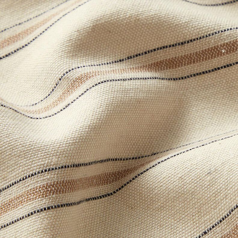 Tissu pour chemise en coton mélangé à fines rayures – beige/dune,  image number 2