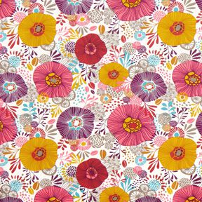 Tissu en coton Cretonne Fleurs – rouge, 