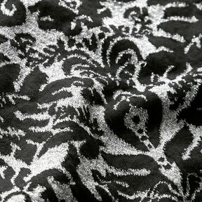 Jersey jacquard à ornements – argent métallisé/noir, 