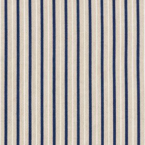 Tissu de décoration Semi-panama Fines rayures maritimes – nature/bleu marine, 