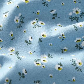 Popeline de coton bio Petites fleurs – bleu clair, 