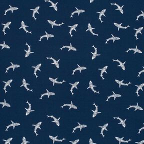 Jersey coton Silhouette de requin – bleu marine, 