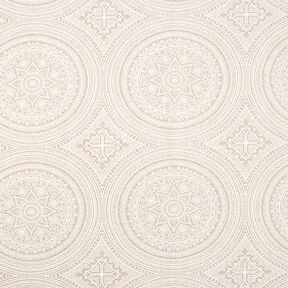 Tissu de décoration Canvas Mandala – nature/blanc, 