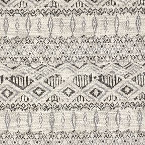 Tricot bouclé à motif ikat – gris/blanc, 