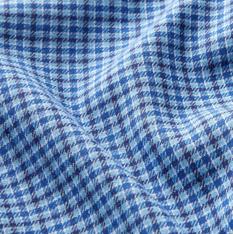 Flanelle Prince de Galles coloré – bleu jean,  image number 2