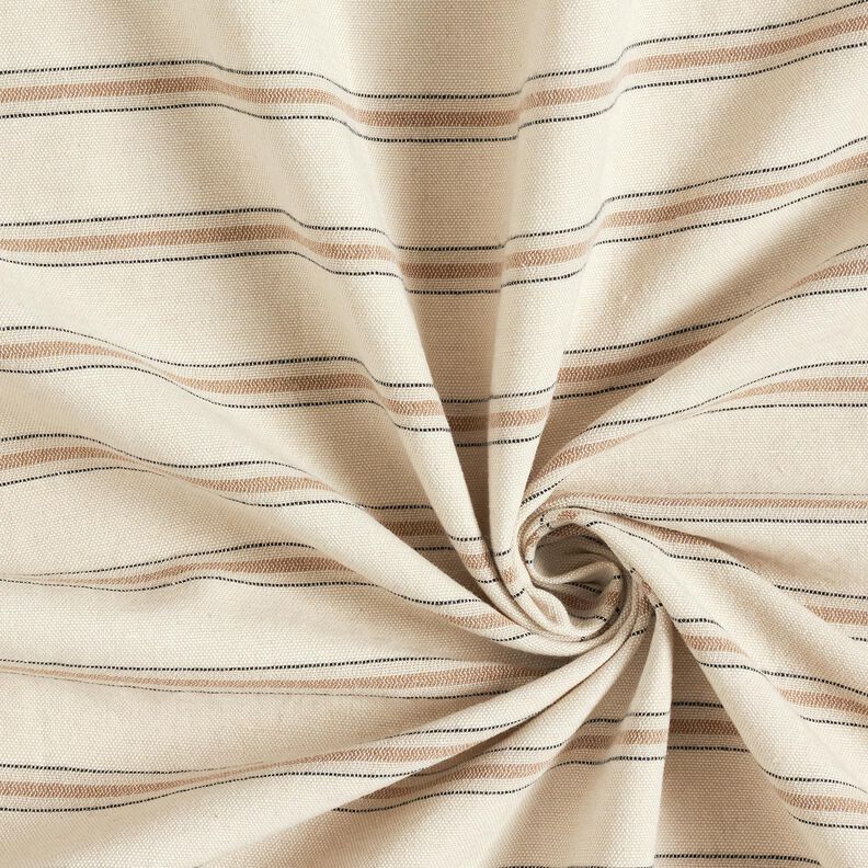 Tissu pour chemise en coton mélangé à fines rayures – beige/dune,  image number 3