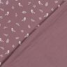 Tissu double gaze de coton Branches et petits oiseaux – aubergine/blanc,  thumbnail number 4