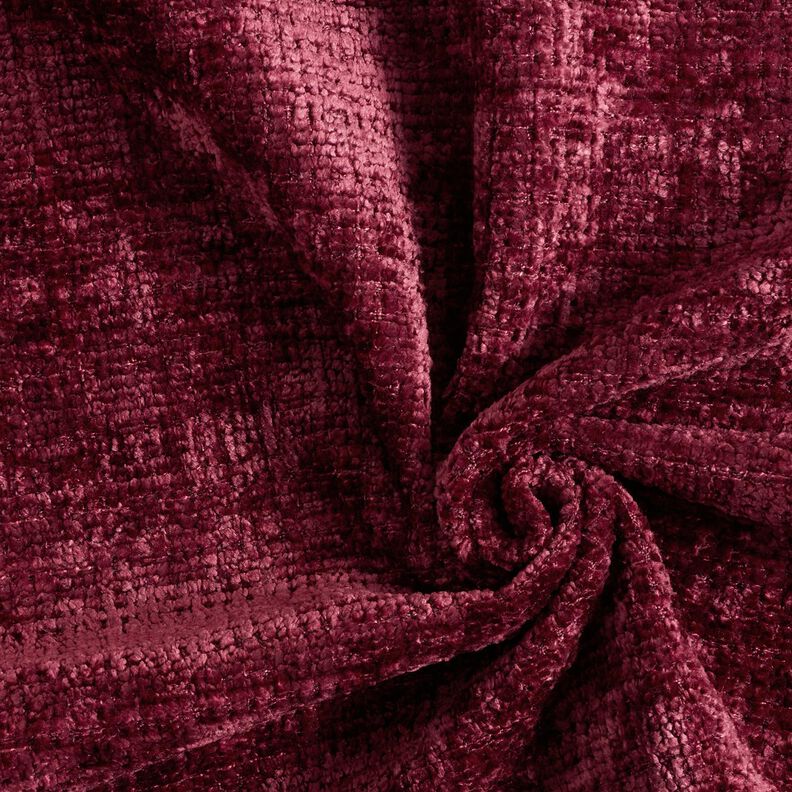 Tissu de revêtement Chenille Uni – rouge foncé,  image number 1