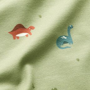 Jersey coton Joyeux dinosaures – greige, 