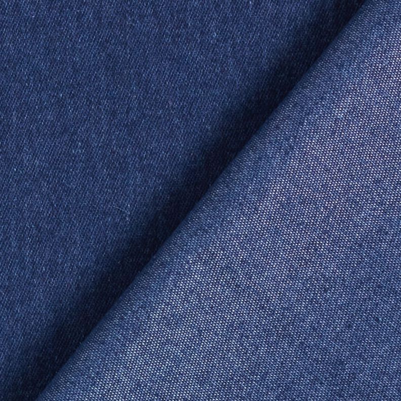 Denim de coton mélangé moyen – indigo,  image number 3