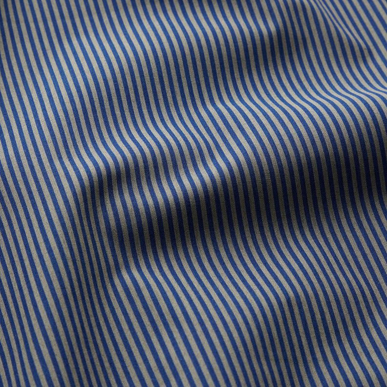 Tissu pour chemise à rayures verticales – bleu/gris,  image number 2