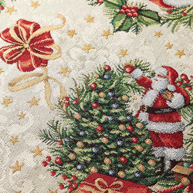 Tissu de décoration Gobelin Couronnes de Noël – nature,  image number 10